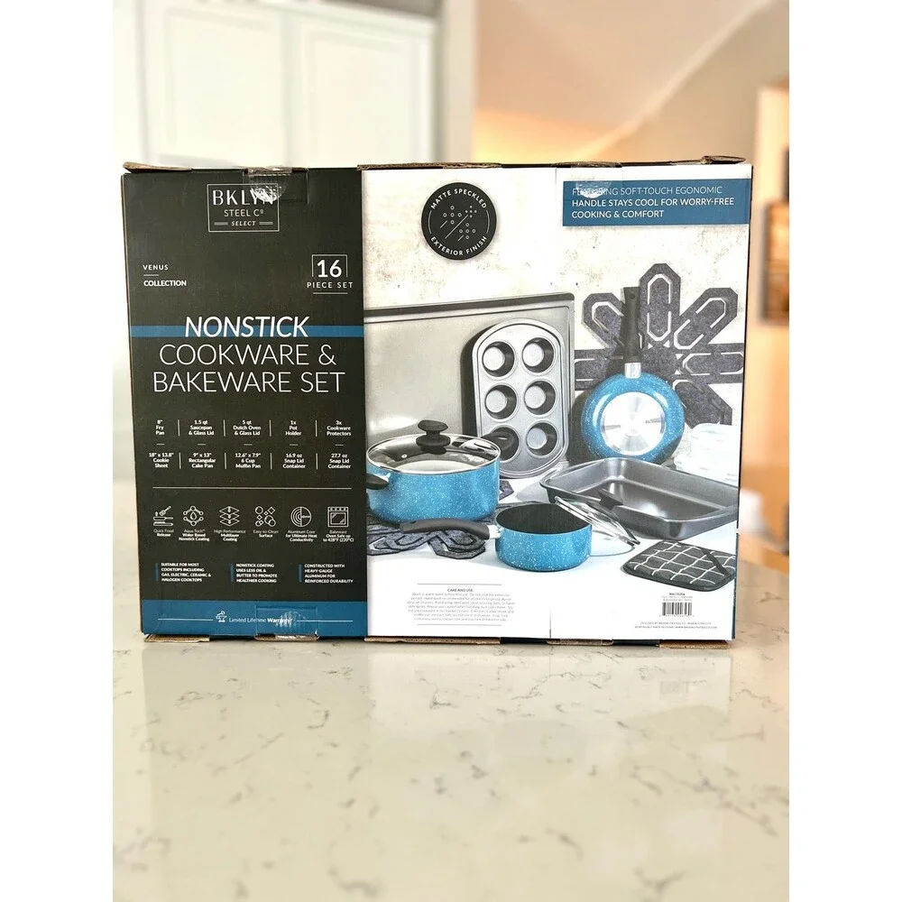 New Venus Brooklyn  16 piece NONSTICK  COOKWARE & BAKEWARE SET